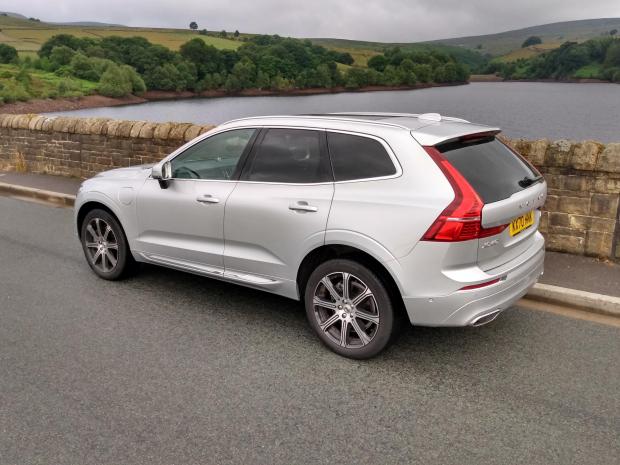 Clydebank Post: The Volvo XC60 Recharge amid the scenic splendour of the Holme Valley, in Kirklees